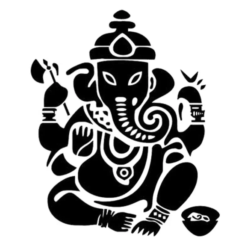 Domineering Pvc Elephant Buddha India Car Decals High Quality Car Decoration Personality Waterproof Car Sticker , 15cm*13cm