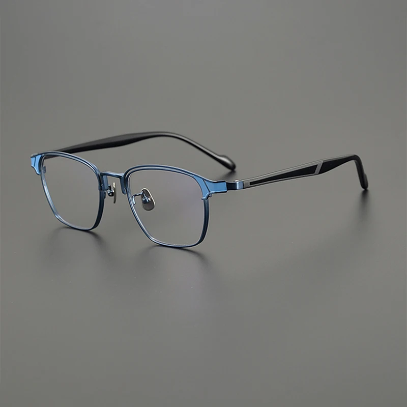 ultralight-titanium-vintage-glasses-frame-men's-hipster-literary-fashion-commute-160-large-face-square-frame-prescription-glasse