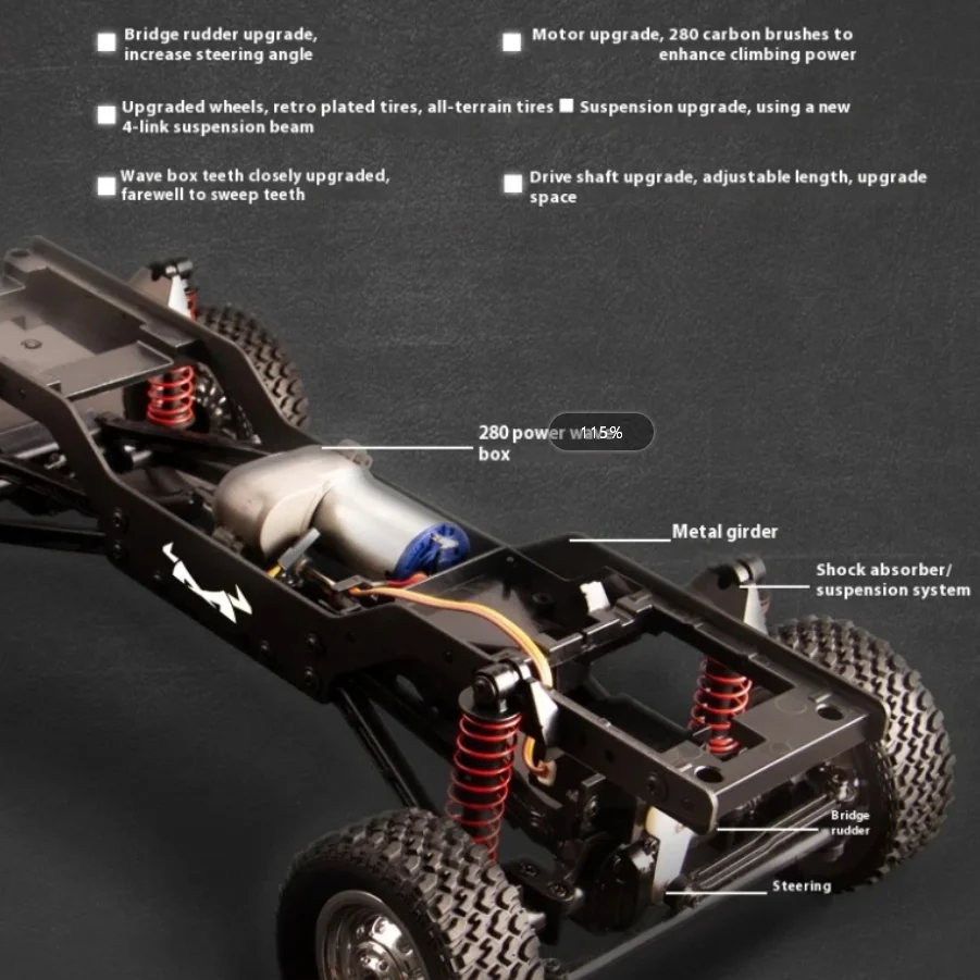 1:12 MN78 4WD على الطرق الوعرة RC سيارة 2.4G كامل النطاق MN نموذج سيارات RTR نسخة 280 موتور نسخة نسائية حقيقية لعبة سيارة التحكم عن بعد