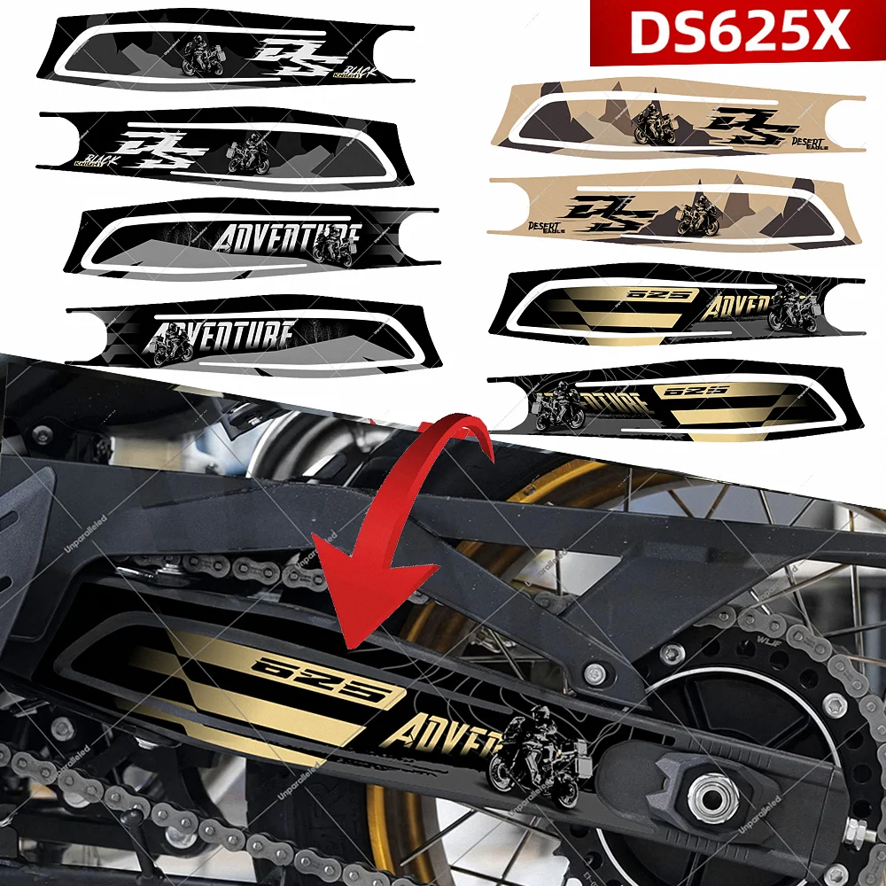 

For Voge DSX 625 SwingArm Stickers Motorcycle Accesories Swing Arm Protector Decal Black Knight Valico 625DSX DS625X DS625X 2025