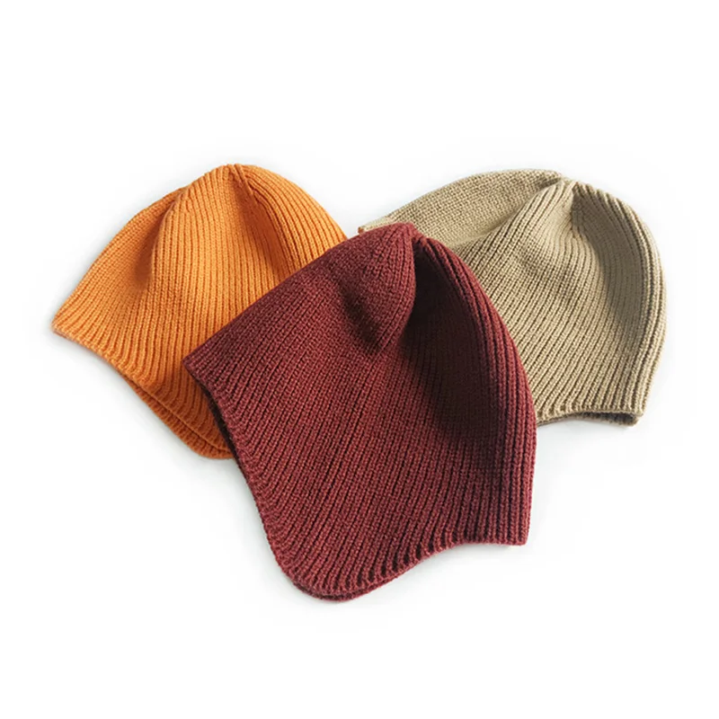 Gorros de punto para bebé, gorros para niños y niñas, gorros de Color sólido, accesorios de moda para niños pequeños, gorro infantil, gorro para