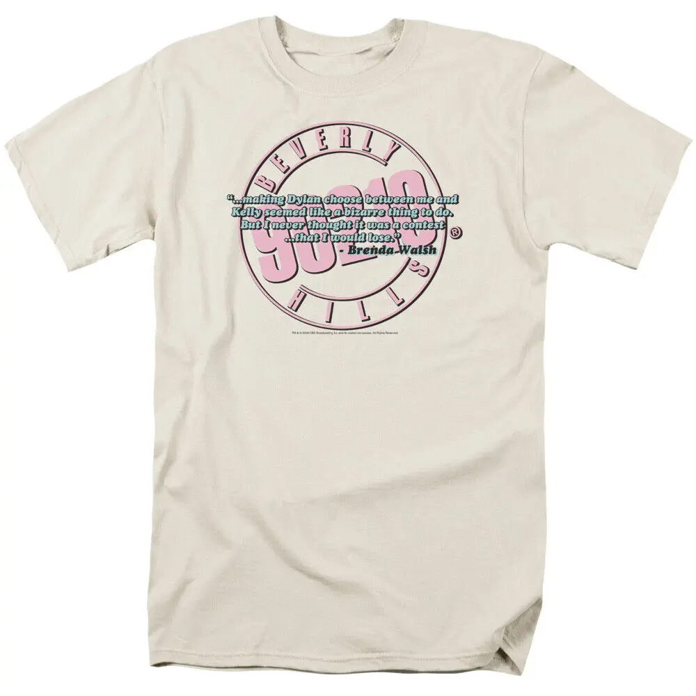 Beverly Hills 90210 To Be Or Not T Shirt Mens Licensed Classic Merch Cream