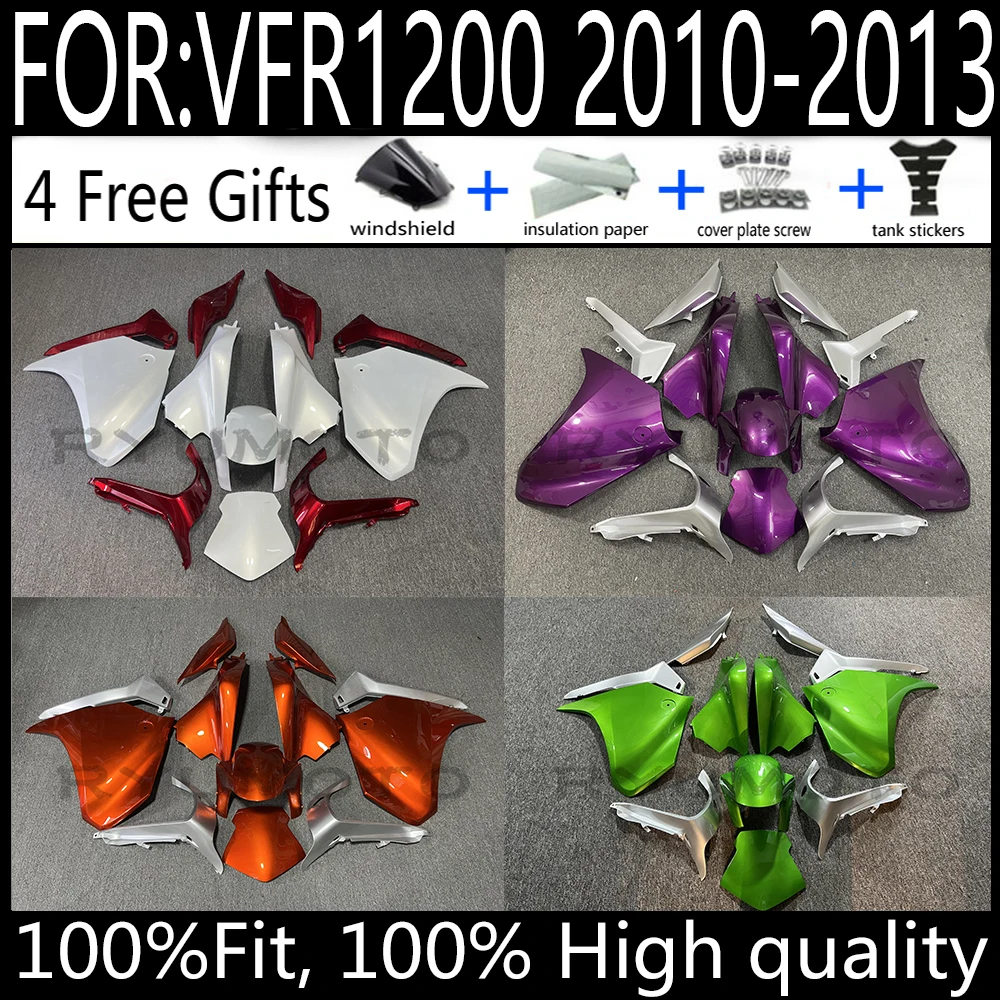 

Комплект обтекателей для мотоцикла, подходящий для Vfr1200 VFR 1200 10 11 12 2010 2011 2012 2013, комплекты обтекателей для кузова, форма для литья под давлением из АБС-пластика