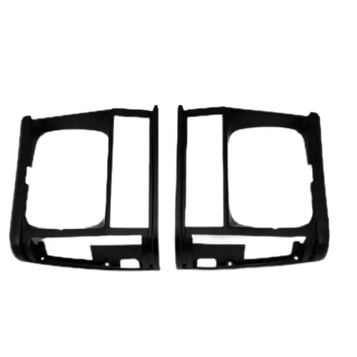 Imagen 2 del producto 1 par de bisel de faro delantero izquierdo y derecho negro para Jeep Cherokee 1991-1996