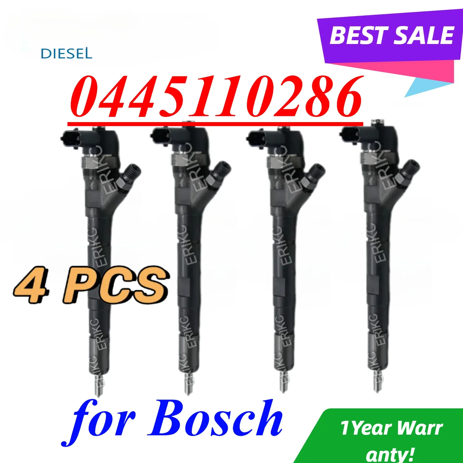 

4 шт. 0445110286 Дизельный инжектор 0 445 110 286 Распылитель насоса для 15062055F 50601330