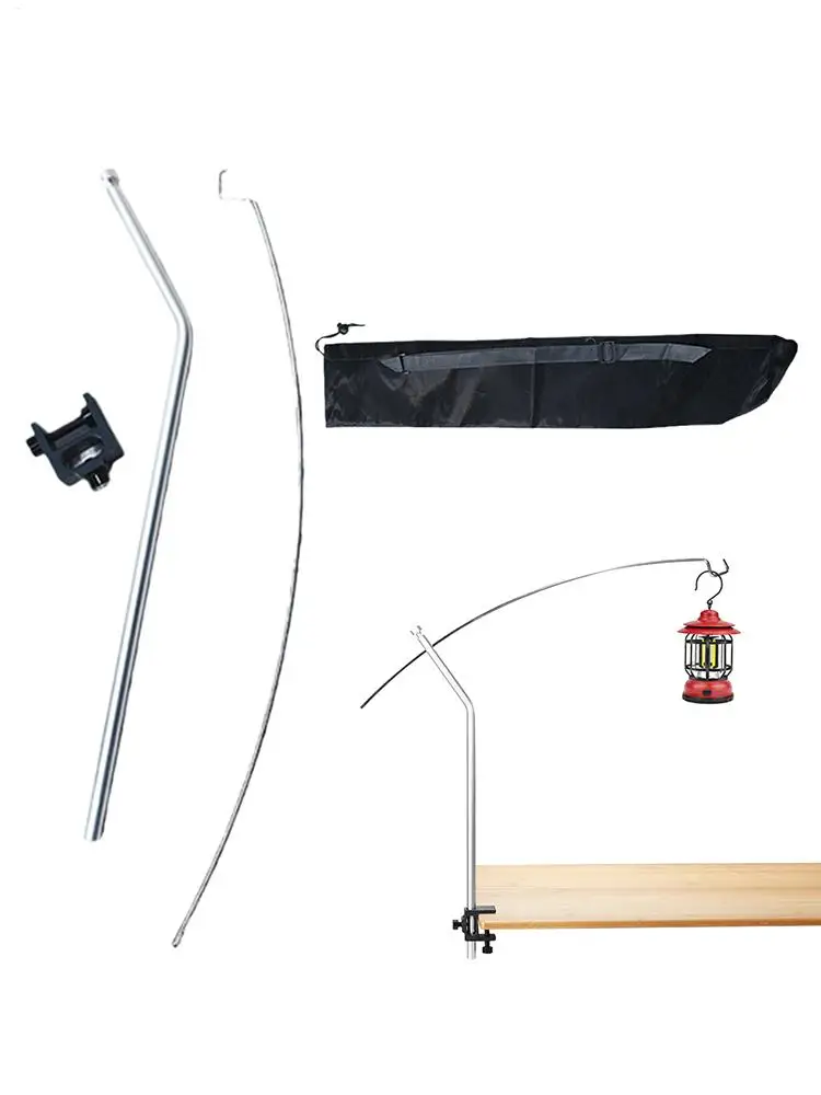 

Camping Light Stand Aluminum alloy curved shape Camping Lantern Pole Garden Picnic Supplies Lighting Rack Installation Bracket