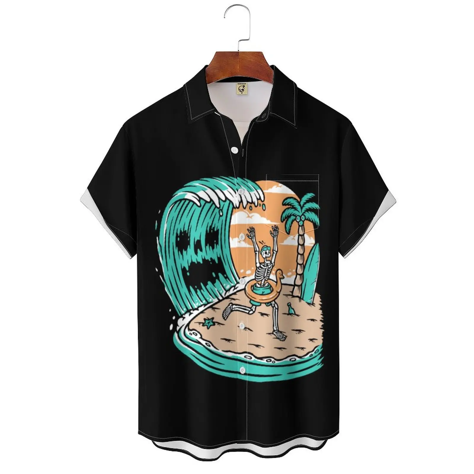 

Hawaiian Shirts For Men Fashion Comfortable Unisex Short Sleeve Tops Beach Travel Surf Casual Shirts Oversized Men's Shirts