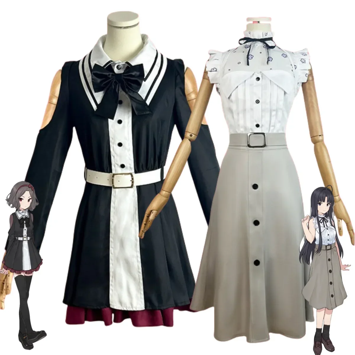 

Anime Girls Band Cry Subaru Awa Tomo Ebizuka Cosplay Costume Summer Dress Shirt Uniform Full Set Woman Sexy Lovely Carnival Suit