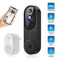 2MP 1080P Low Comsunption Wireless WIFI IP Doorbell  With Indoor Chime Visual Door Phone Intercom Peephole Viewer Door Camera