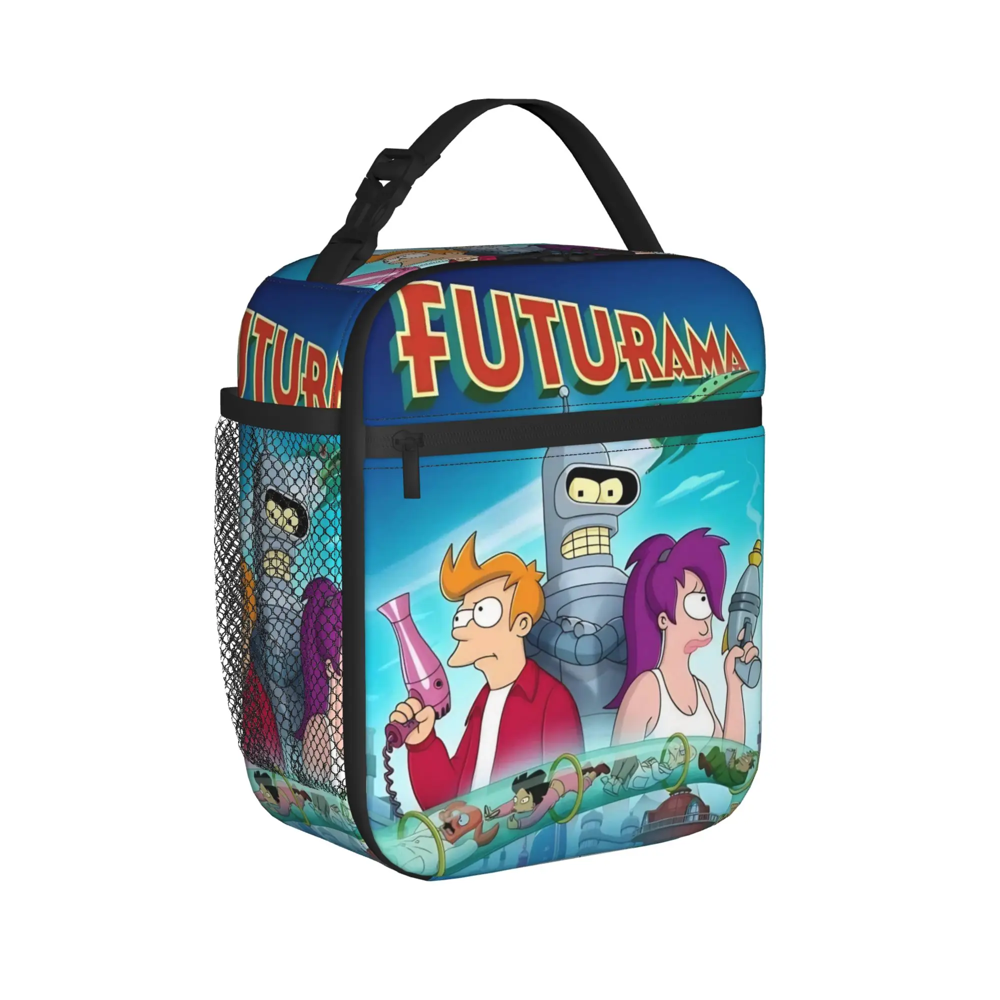 Insulated Lunch Bag Futuramaed Benders Cartoon Comic Accessories  Food Box INS Trendy Cooler Thermal Bento Box For Work