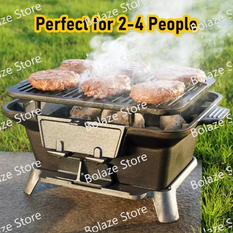 Food Grade Cast Iron  Carbon Grill Enclosure Tea Making Outdoor Grill