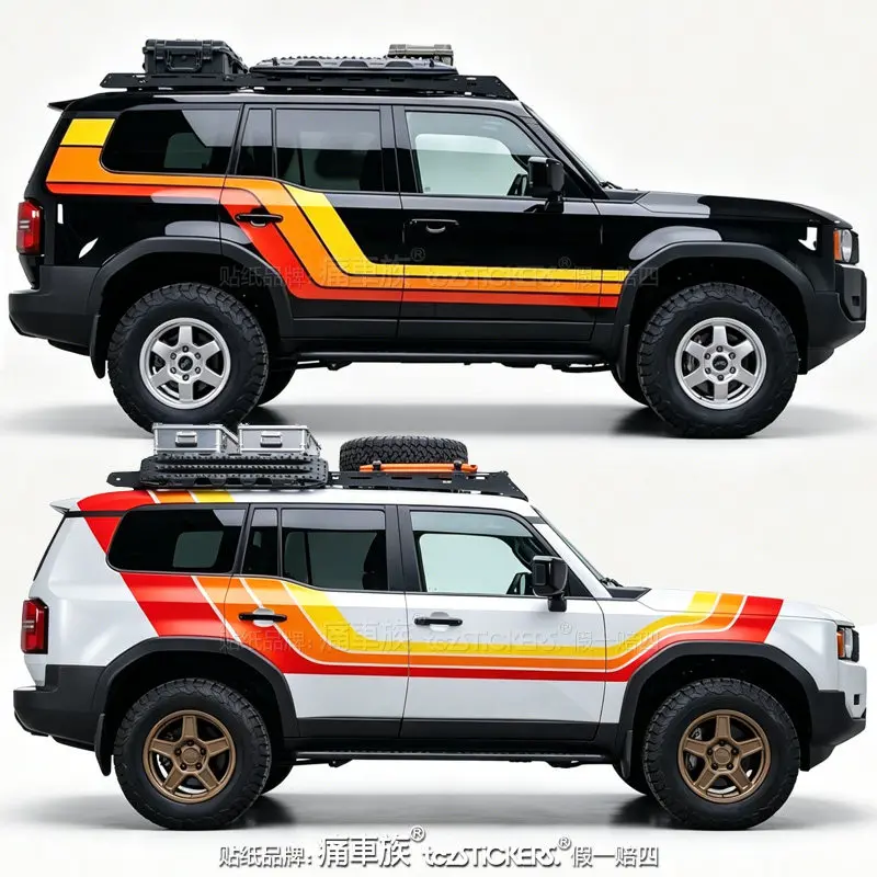 

Car Vinyl sticker body customized decoration modification sporty Decal FOR Toyota Prado LC250