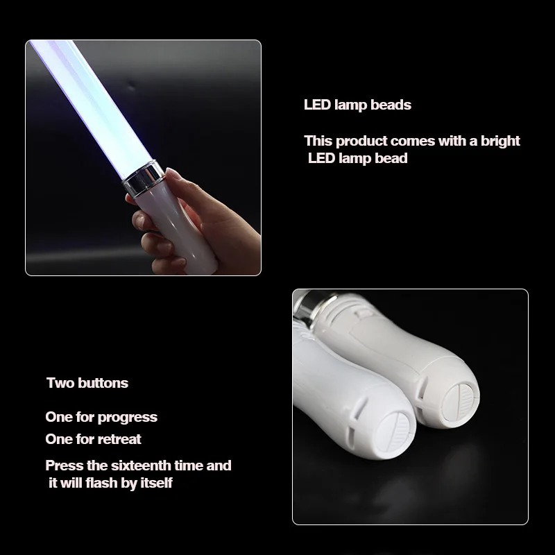 Kpop ضوء توهج عصا 1-10 قطعة LED التجريبي الصيادين السائبة عصا الضوء مضيئة دعم قضيب ل يهتف الظلام ضوء حفل زفاف ديكور #4