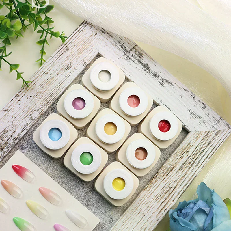 1 قطعة بات اللوحة هلام مسمار البولندية التدرج شبه دائم نقع قبالة UV LED مسمار الفن هلام البولندية الورنيش لمسمار الفن تصميم