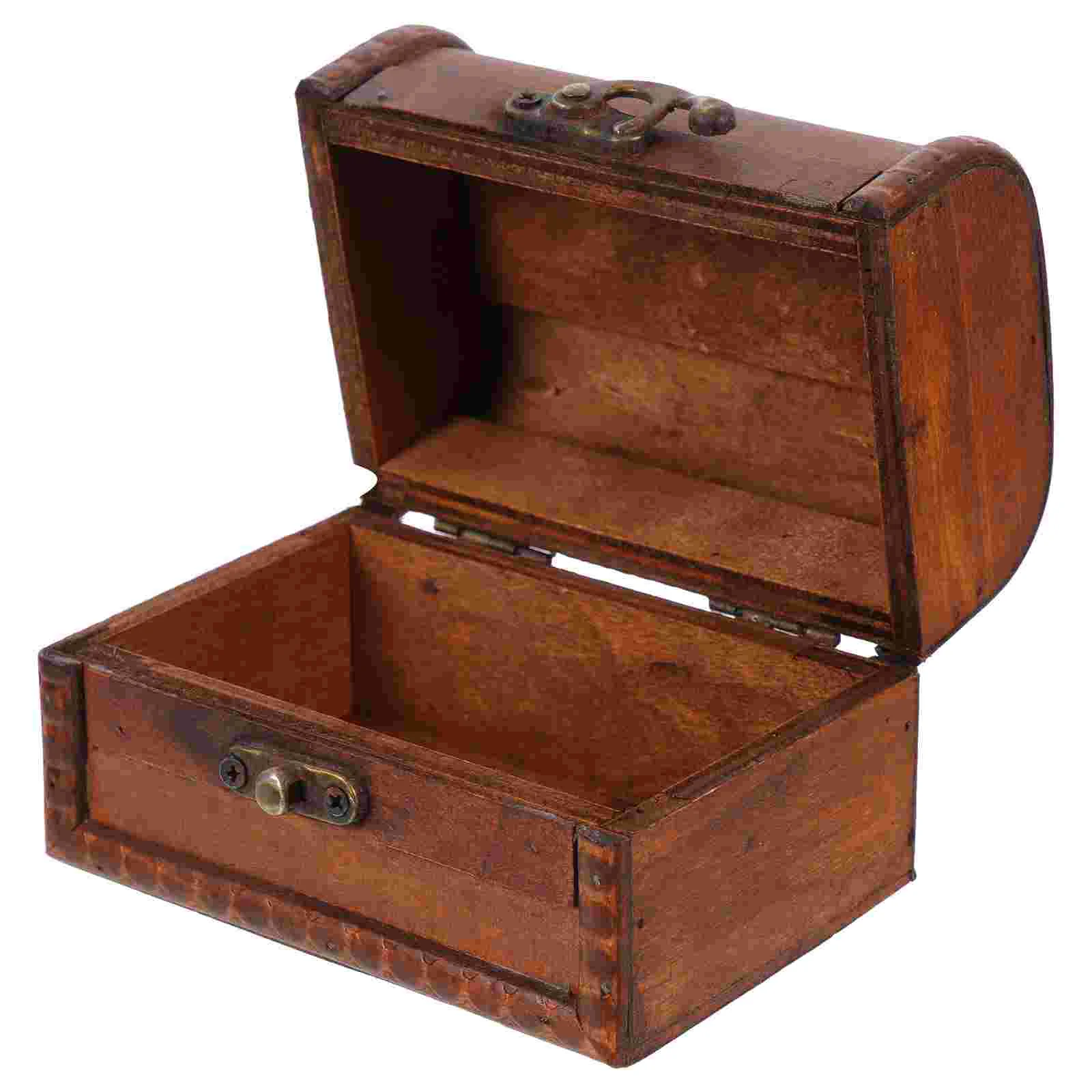 

Storage Box Bracelet Wood Jewelry Container Vanity Case Pocket Photo Prop Retro Wooden Earring Dustproof