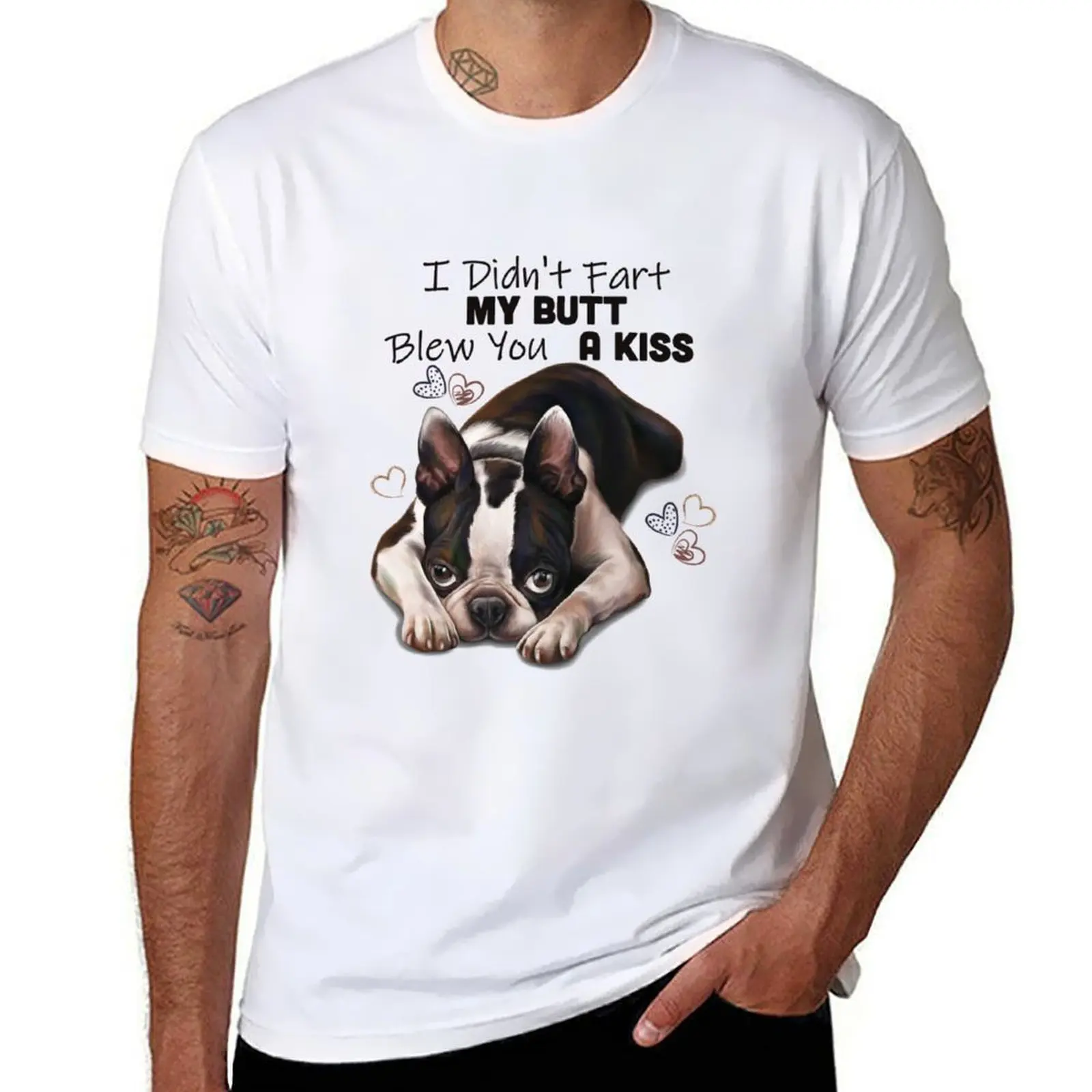 Boston terrier gifts Boston shirts puppy dog breed art T-Shirt man t shirt summer man t shirt cotton T-Shirt