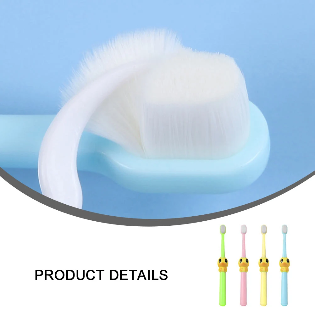 

4Pcs Kids Bristle Toothbrushes Cartoon Modeling Adorable Unique Fun Oral Care Encouragement Early Habits Teeth Cleaning Brush
