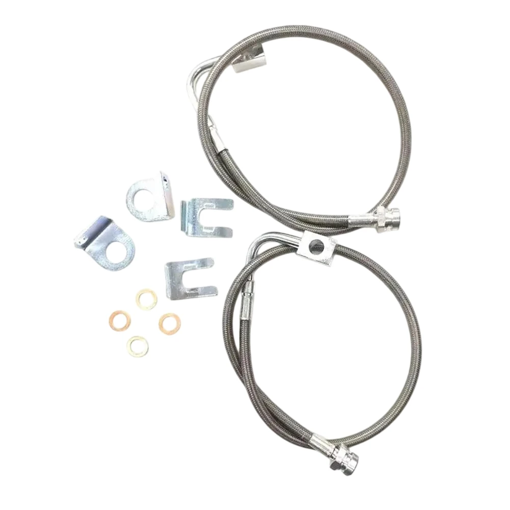 

Stainless Steel Rear Brake Lines Kit 2PCS 89708 Extended for Jeep For Wrangler JK 2007 to 2018 Models with For 4in or 6in Lift