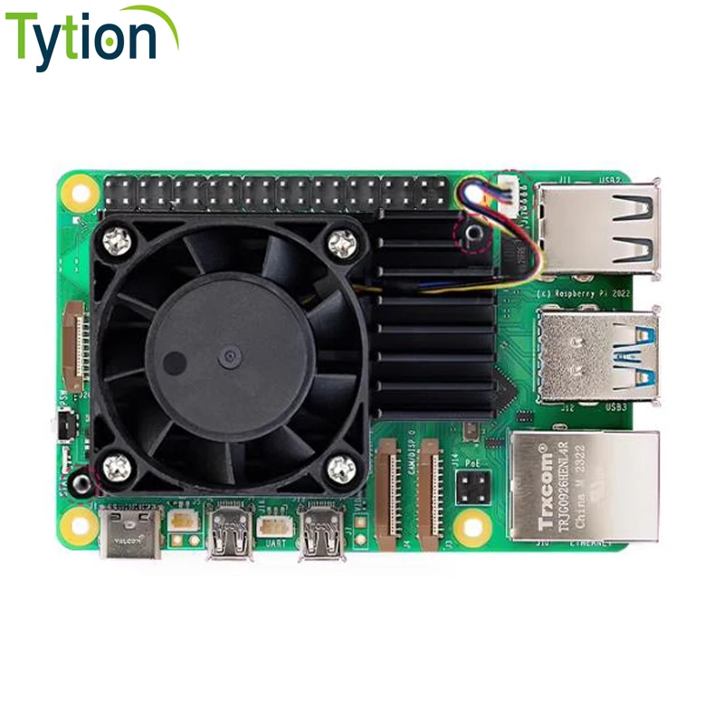 Raspberry Pi 5 Active Cooler With Large Size Cooling Fan Thermal Conductive Silicone