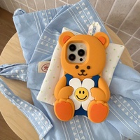 [lx] Super cute brown three-dimensional easy bear is suitable for Huawei mate60pro mobile phone case mate60 cartoon silicone