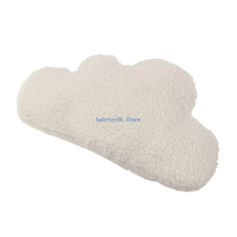 Y4UD Baby Photo Props Plush Cloud Cushion Newborn Shower Gift Photoshooting Accessory