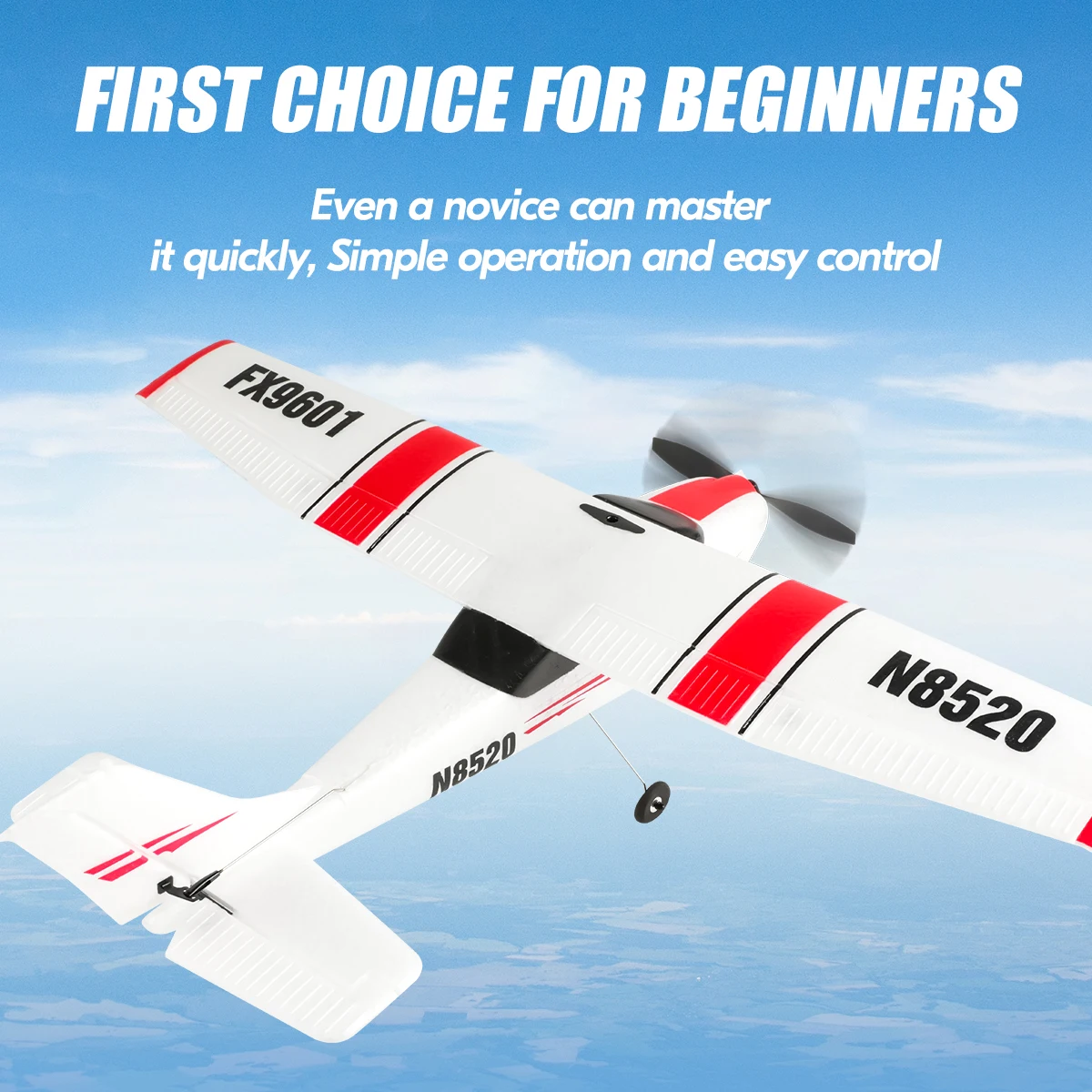 RC Plane Cessna Fighter Fixed Wing Glider 4 Channels Remote Control Stun Aircarft With Brushless Motor Airplane Toy FX9601