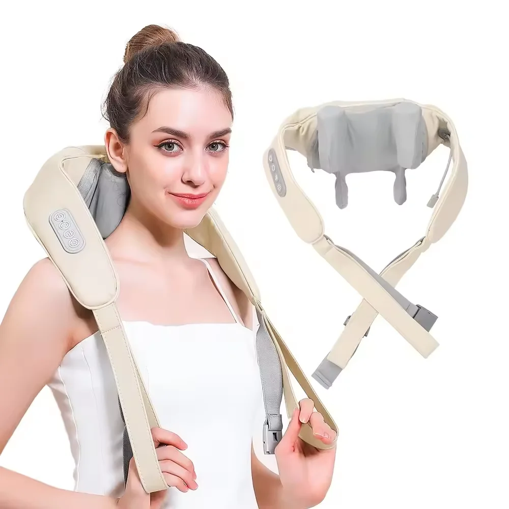 

Electric Mini Shiatsu Neck Shoulder Massager With Heat Pain Relief 6D Deep Tissue Shawl U Shape Shiatsu Kneading Neck Massager