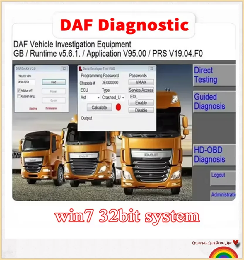 

D-A-F- diagnostic software DAF D Runtime 5.6.1 for engine Parts Rapido Subset 19.04.F0 Track software