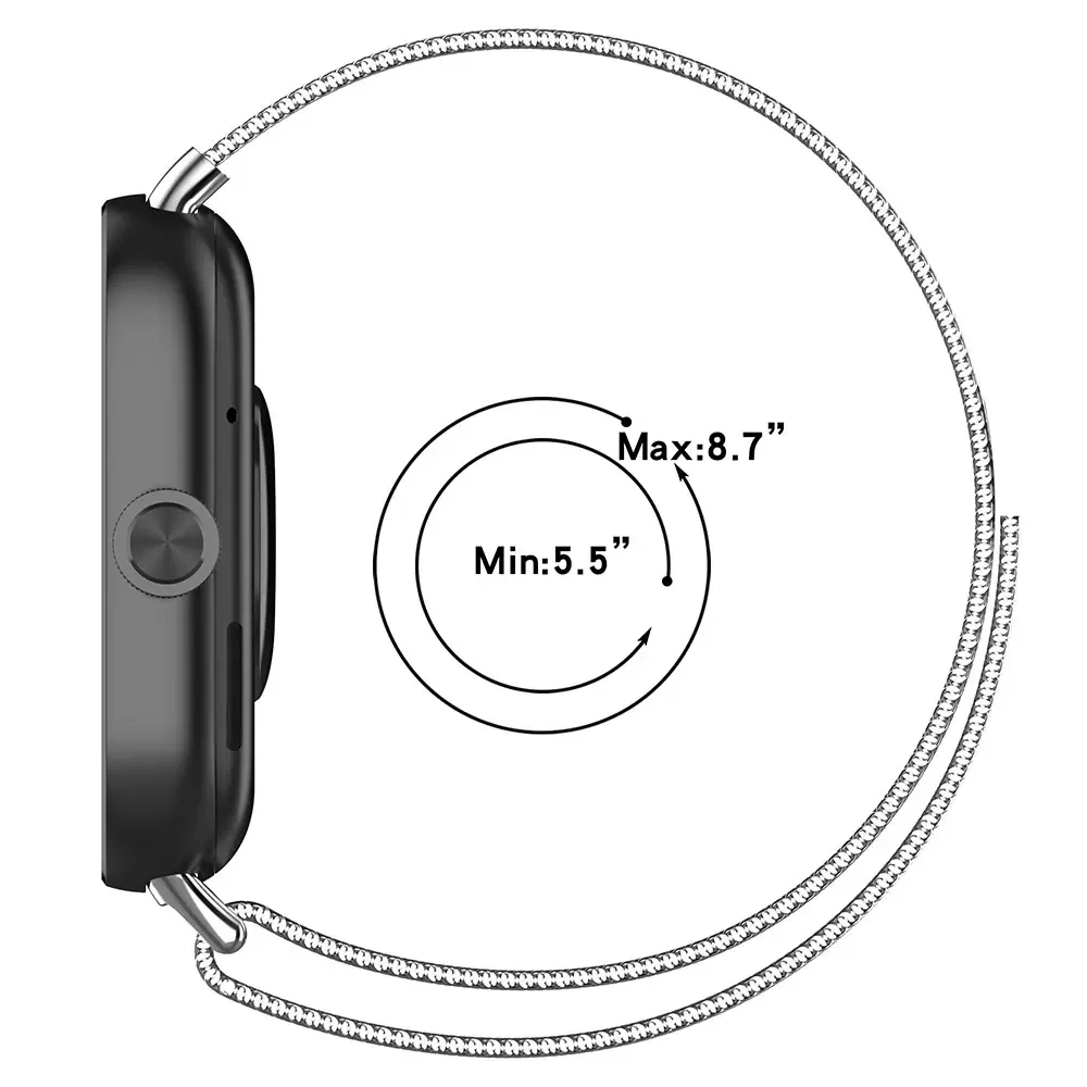 샤오미 레드미 워치 4 스테인리스 스틸 스트랩, 금속 팔찌 2, 시계 밴드 교체 스마트 워치