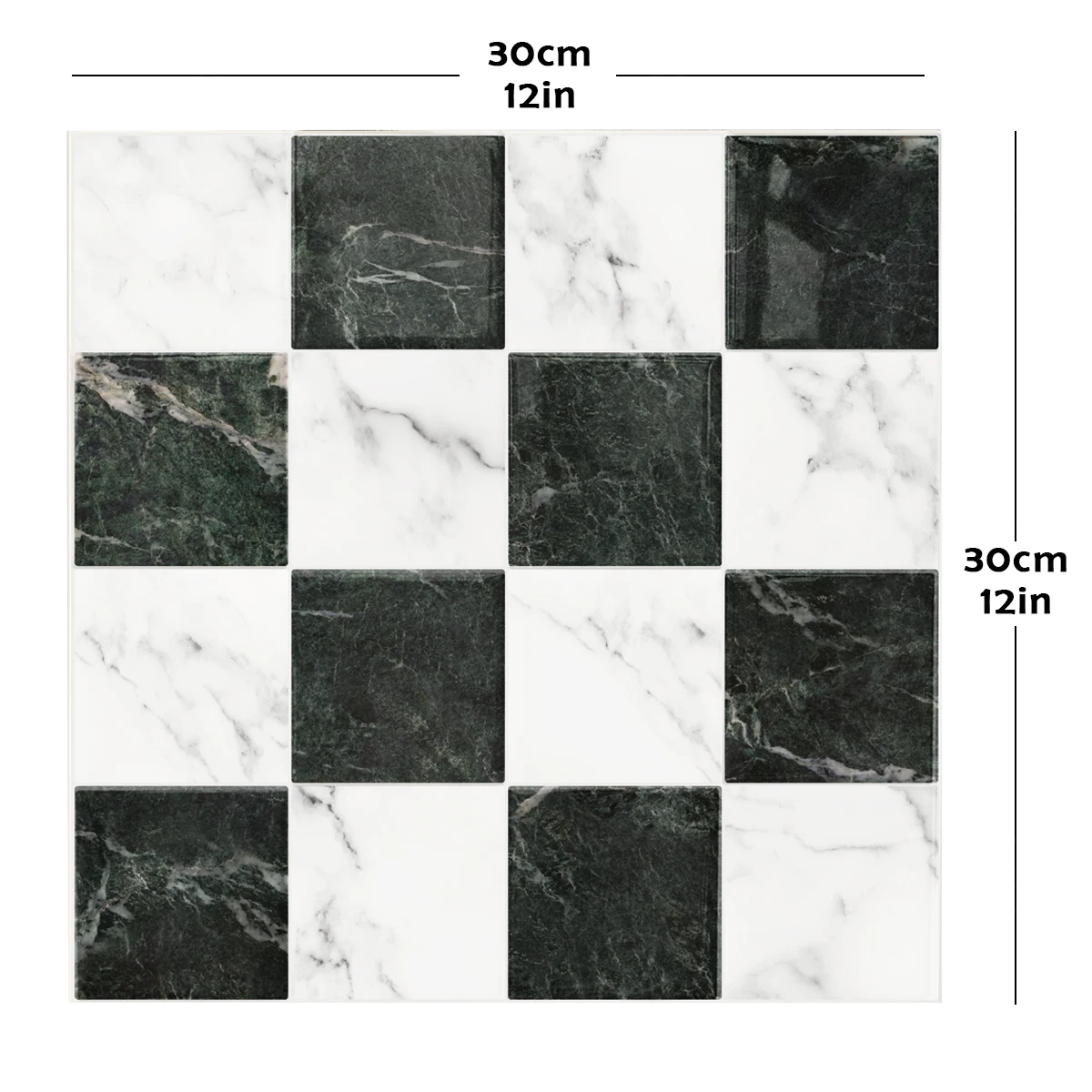 Peel And Stick Backsplash - 10 Sheets 3D Adhesive Peel And Stick Tile Backsplash for Kitchen, Bathroom, Wall Tile, Checkered