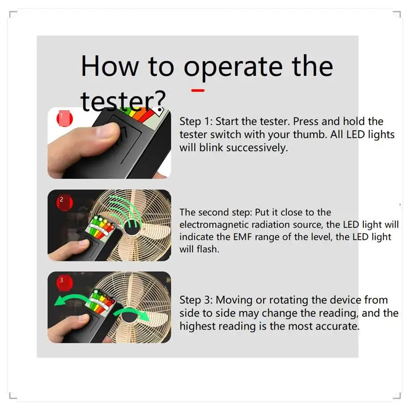 Digital Electromagnetic Field Radiation Tester K2 Handheld 5 LED Gauss EMF Meter For Ghost Hunting Personal Safety