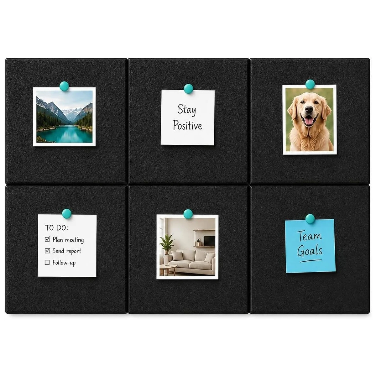 Soundproof Pads Acoustic Wall Panel Felt Tiles Decoration Sound-absorbing Bulletin Pin Cork Board Stickers for Home Office Decor