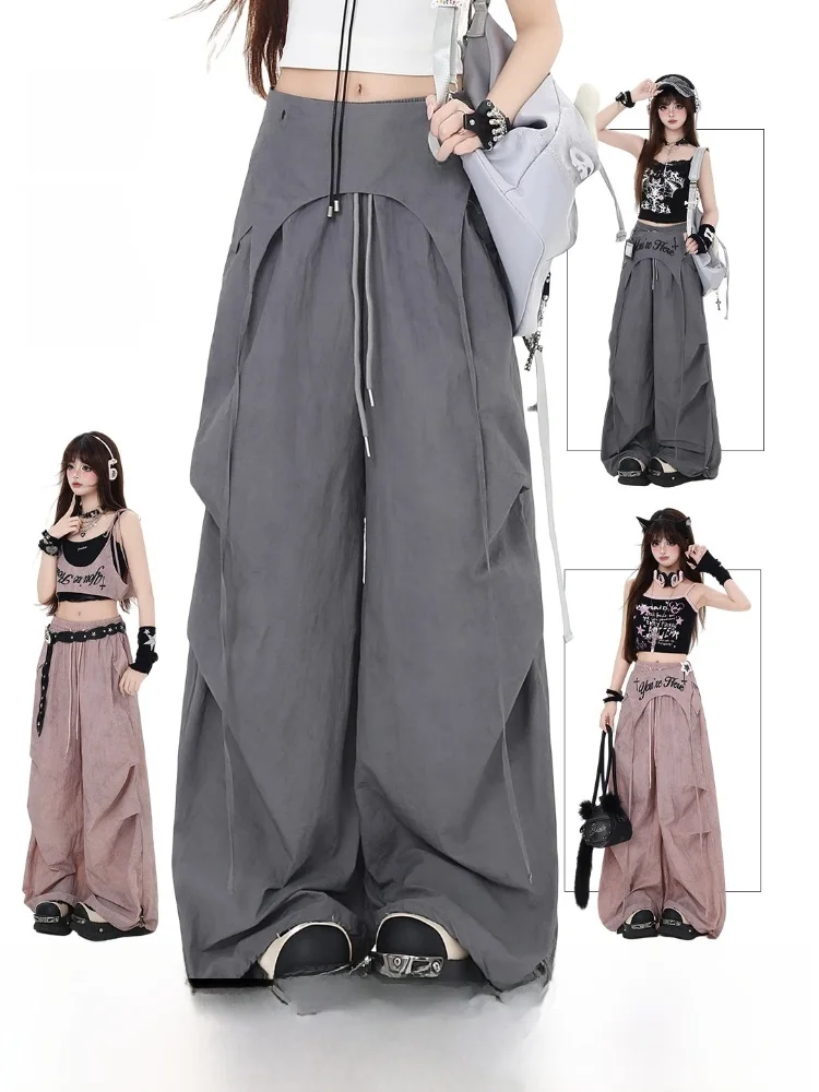 Crazygirl American Style High Waist Workwear Pants Two-Piece Set Casual Summer Outfit for Women Trendy Layering Look