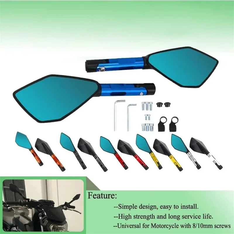 For Honda CB650R CB1300 Hornet 600 Aluminium Motorcycle Rearview Side Mirror 8MM 10MM For Yamaha MT-09 MT 07 For Suzuki For BMW image 3