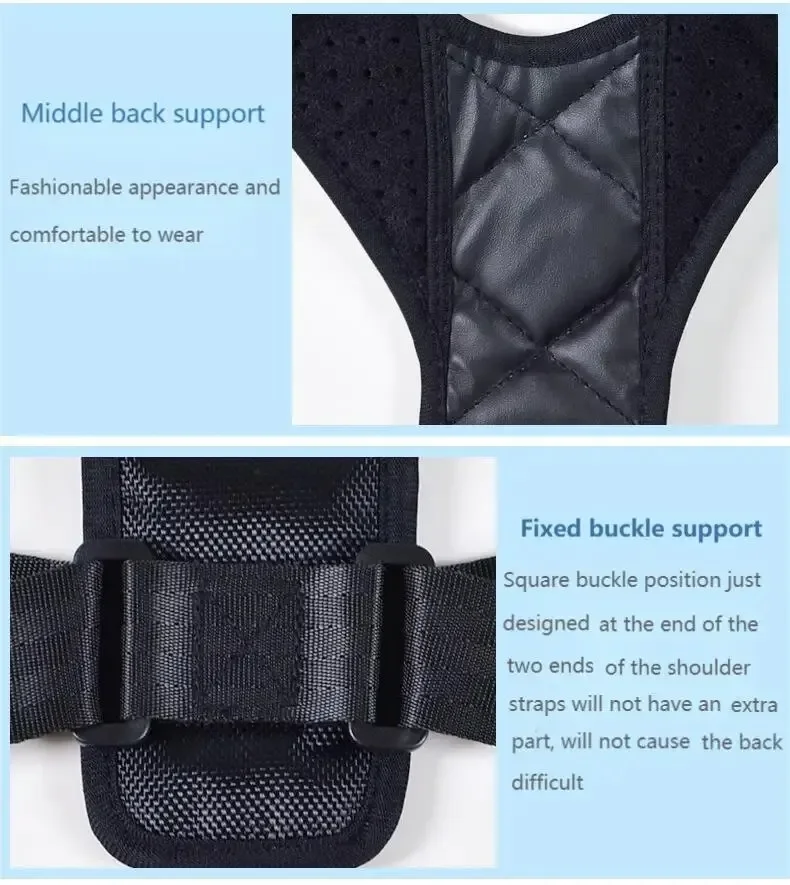 Rückenhaltungskorrektur-Gürtel gegen Rundrücken, Korrektur der Sitzhaltung, Unisex, atmungsaktiv, körperformend 2026 – Detail 5