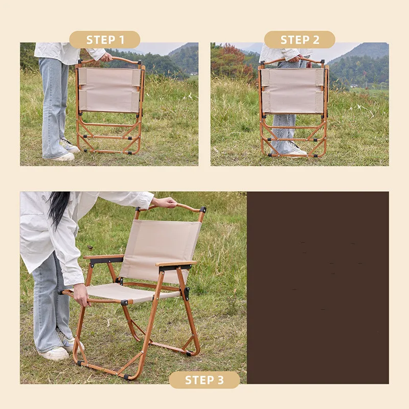 Outdoor Folding Chair Camping Picnic Table Fishing Casual and Portable Chair Travel Beach Ultralight Aluminum Alloy Stool