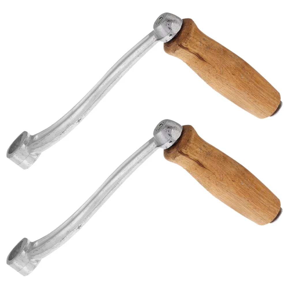 

2 Pcs Manual Meat Grinder Food Chopper Hand Hamburger Handle for Silver Commercial Crank