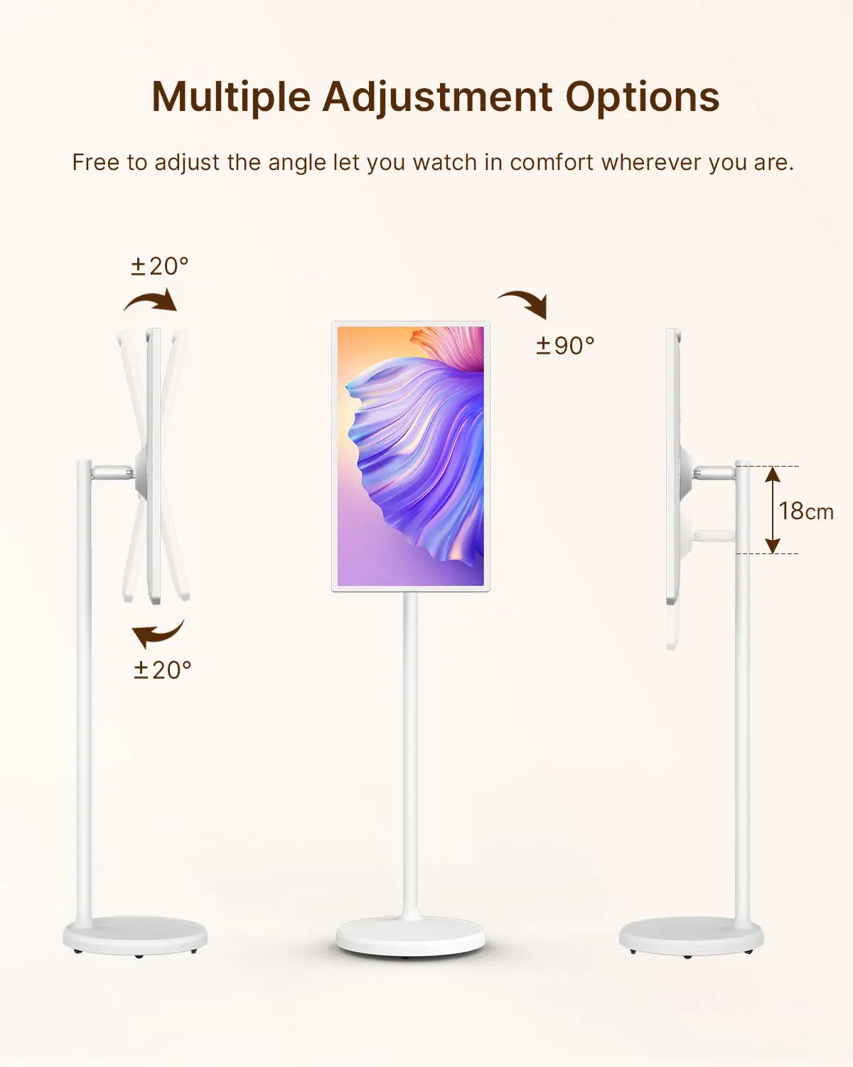 شاشة متحركة تعمل باللمس بالسعة خاصة 32 بوصة 1920*1080 USB IPS LCD شاشة للياقة البدنية شاشة أندرويد مع حامل