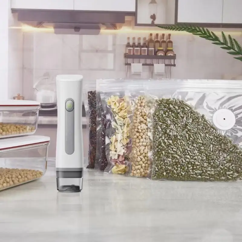2025 New Handheld Vacuum Sealer Electric Sealing Machine with 30 Reusable Storage Bags for Food Preservation and Freshness