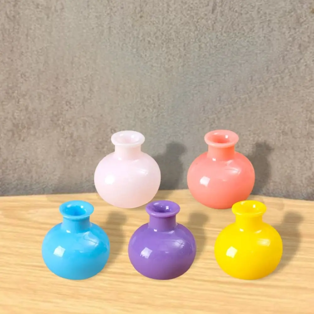 New Simulation Color Decoration Vase DIY Gift Small Vase Handmade Miniature Decoration Pieces Doll House Vase