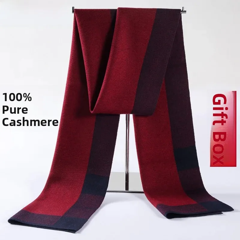 hengyuanxiang-pure-cashmere-scarf-men's-winter-versatile-thick-warm-wool-neck-warmer-high-end-birthday-gift-box-business-styl