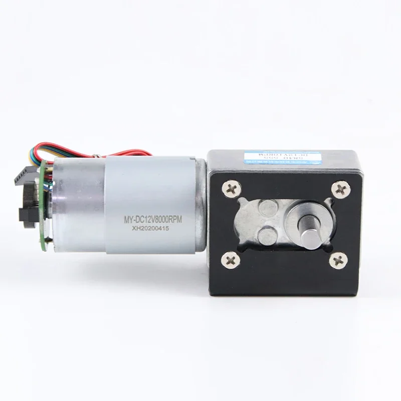 5840-555B  58mm*40mm Gearbox Reversed DC worm gear motor with encoder Strong torque worm geared motor