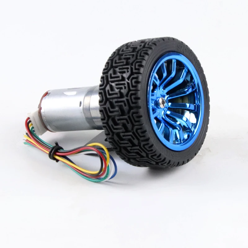 6V 12V 24V DC Encoder Gear Motor JGA25-370B Vehicle Gear Motors 65mm Wheel Kit Set Gearmotors for Robot Toy Car