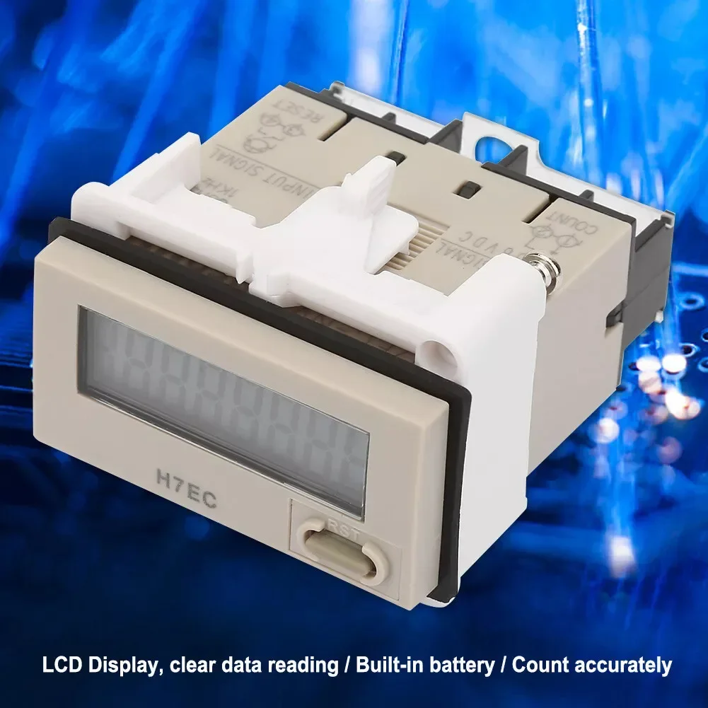 H7EC NV Digital Counter with LCD Display for Indoor Use Accurate Counting and Easy External Reset Functionality image 2