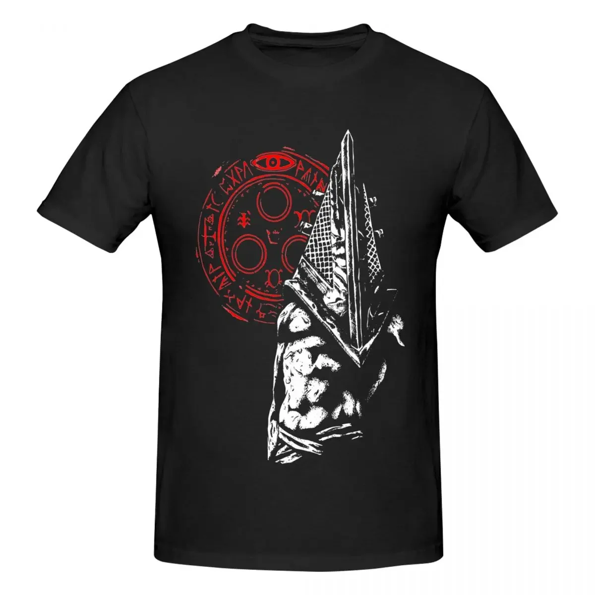 New Silent Hill Pyramid Head Cotton Clothes Novelty Crewneck Tee Shirt Gift Idea T-Shirts Men's Chain Link And Fog T Shirts