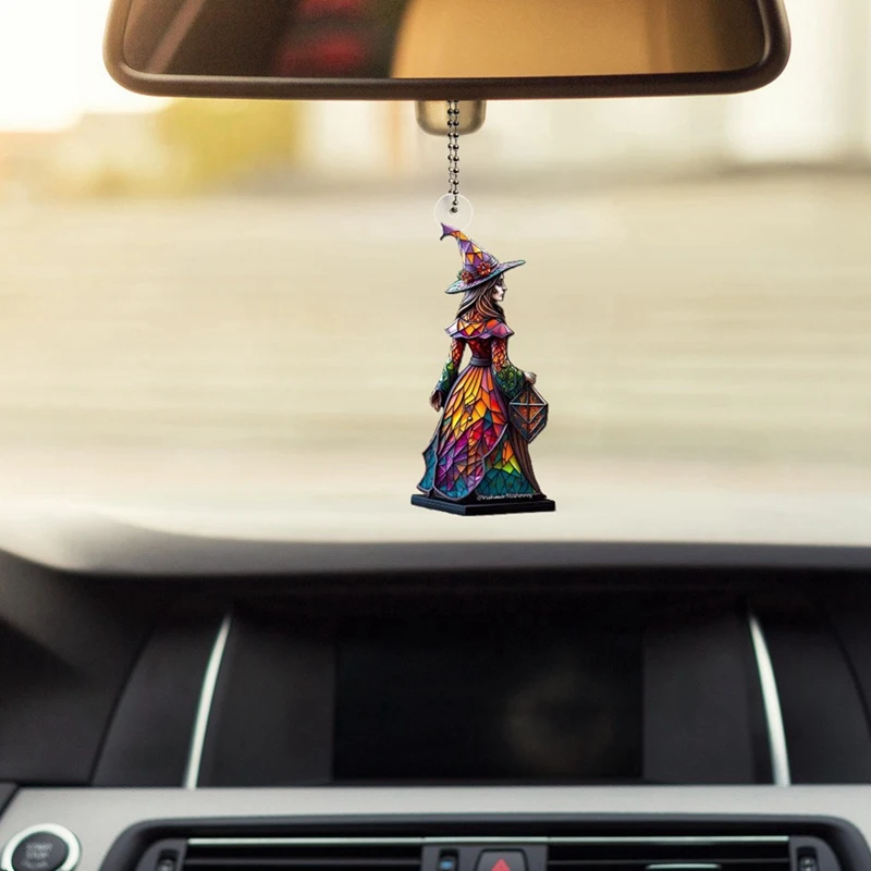 Colorful Fairy Pendant Fairy Painted Style Pendant Rearview Mirror Pendant Car Interior Pendant Gift Christmasdecoration