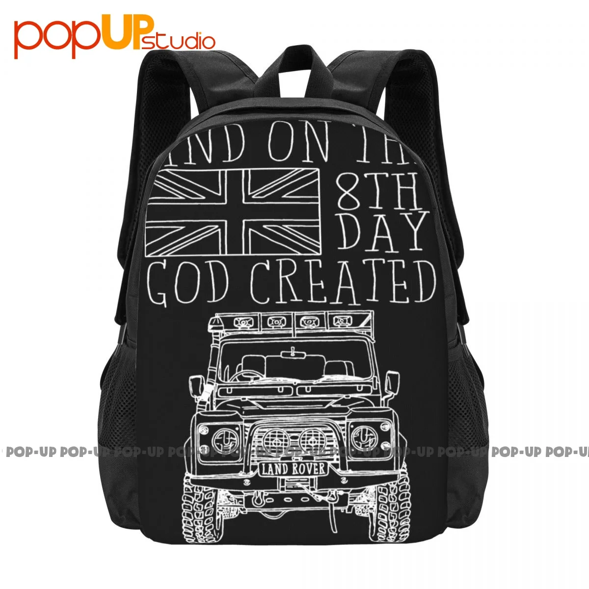 Sketch 8Th Day God Created Rover Farm Land Off Road Premium Backpack Large Capacity Swimming Schoolbag