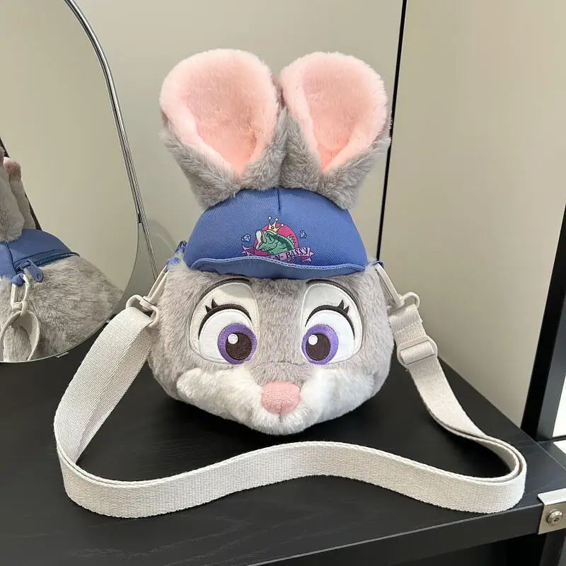 Plecak pluszowy Zootopia 2 Nick Wilde Judy Hopps z kapeluszem, duża głowa, torba na ramię, torba crossbody, przenośna torba podróżna