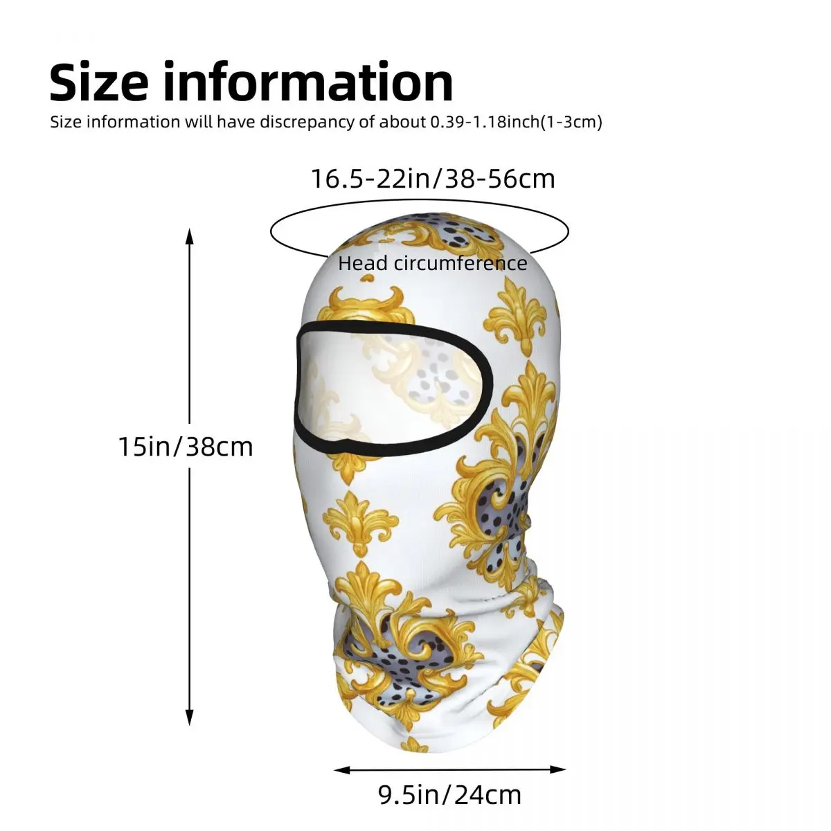 Golden  Balaclava Full Face Mask Breathable Motorcycle Winter Warm Full Cover Caps Neck Windproof Dustproof Cycling Caps