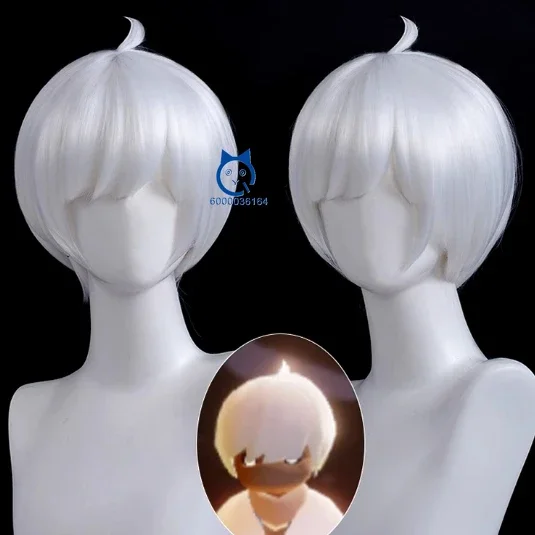 Sky：Children of The Light Game Hot Sale Cosplay Season of Sanctuary Cup The Heart Spirit White Hair Dresser Wig Party Comic Con